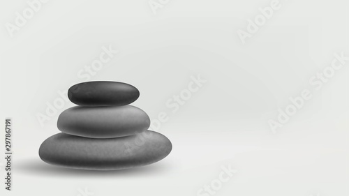 Stone tower  stones  massage and spa  oriental medicine  harmony and minimalism