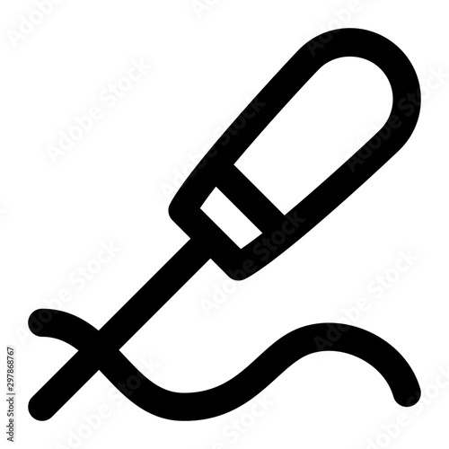Awl Line Icon Vector