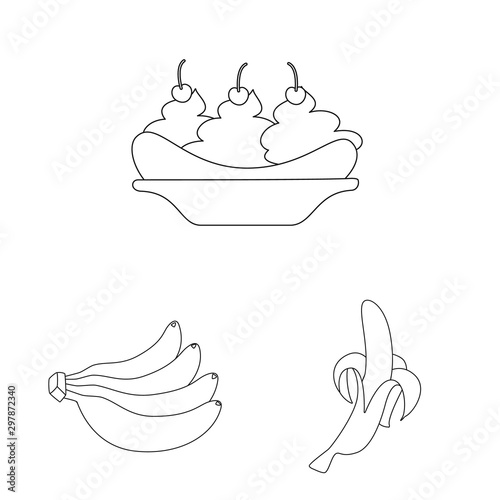 Vector design of organic and potassium sign. Set of organic and diet stock symbol for web.