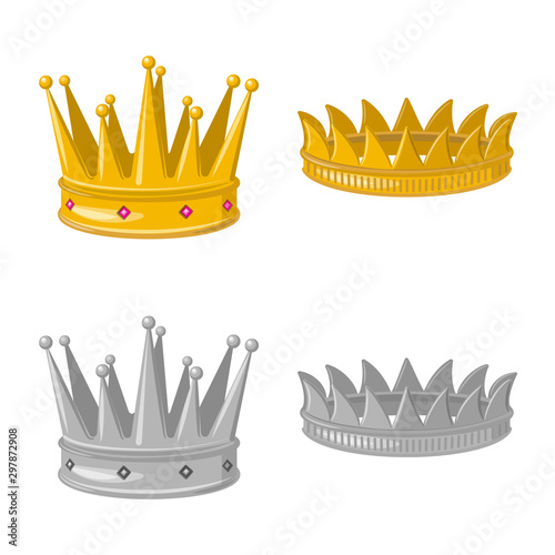 Vector design of medieval and nobility symbol. Collection of medieval and monarchy stock symbol for web.