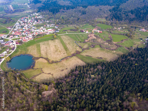 The Podpec Lake ( Podpesko Jezero, Podkrimsko Jezero, Krimsko Jezero ) is a karst lake close to Ljubljana. It is the deepest lake in Slovenia with depth of 51 meters. photo