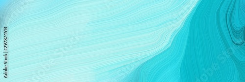 futuristic concept of colorful speed lines with pale turquoise, dark turquoise and sky blue colors. good as background or backdrop wallpaper