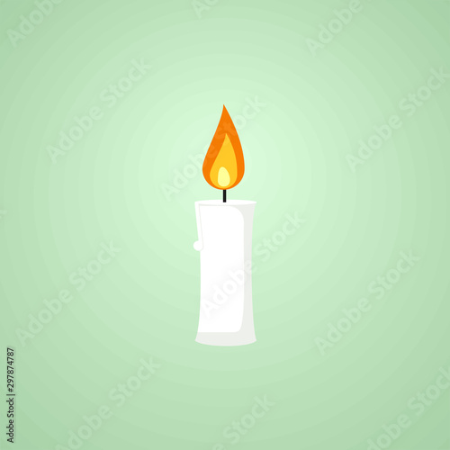 lit candle vector design
