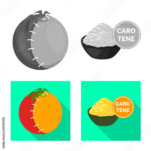 Vector illustration of test and synthetic logo. Collection of test and laboratory stock symbol for web.