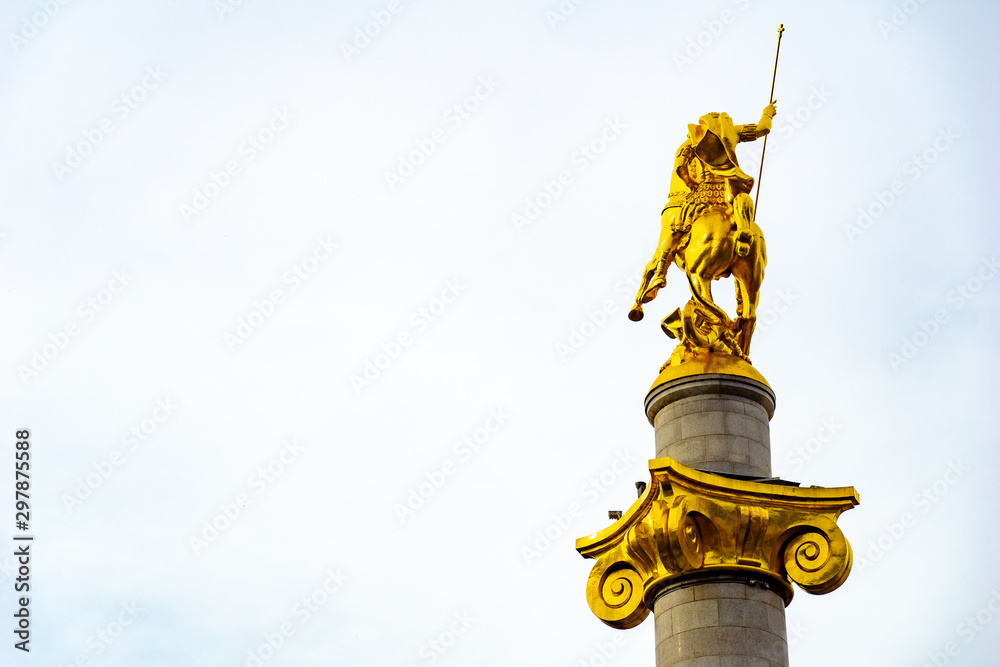 The Freedom Monument on the Freedom Square of Tbilisi The Freedom Monument on the Freedom Square of Tbilisi