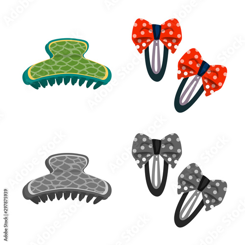 Vector design of beauty and fashion logo. Set of beauty and female stock symbol for web.