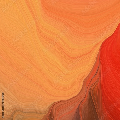curved lines background or backdrop with coral, firebrick and brown colors. good as graphic element