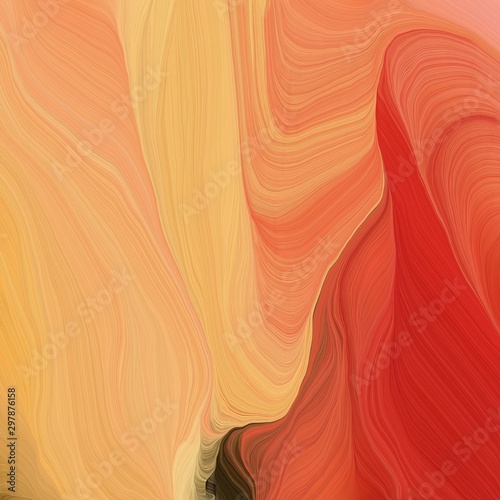 curved motion speed lines background or backdrop with sandy brown, firebrick and coffee colors. good as graphic element
