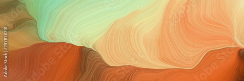 Photography futuristic wave motion speed lines background or backdrop with peru, sandy brown and saddle brown colors