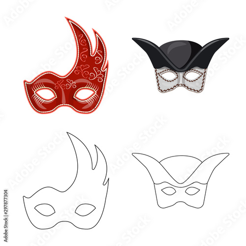 Vector illustration of luxury and celebration icon. Collection of luxury and hide vector icon for stock.
