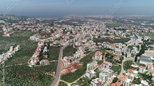 Btouratij, Koura - Lebanon, 14-04-2018: Koura main highway Tripoli horizon photo