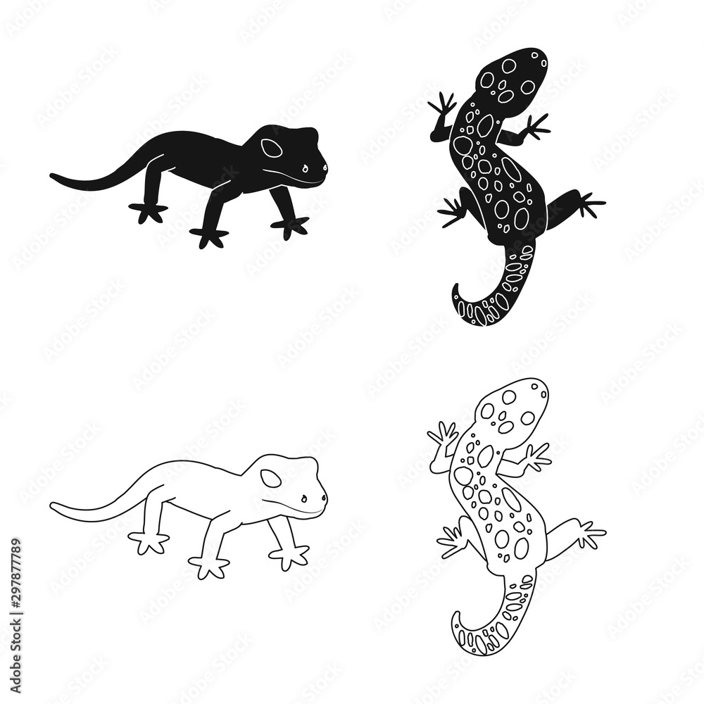 Naklejka premium Vector design of tail and fauna sign. Collection of tail and environment vector icon for stock.
