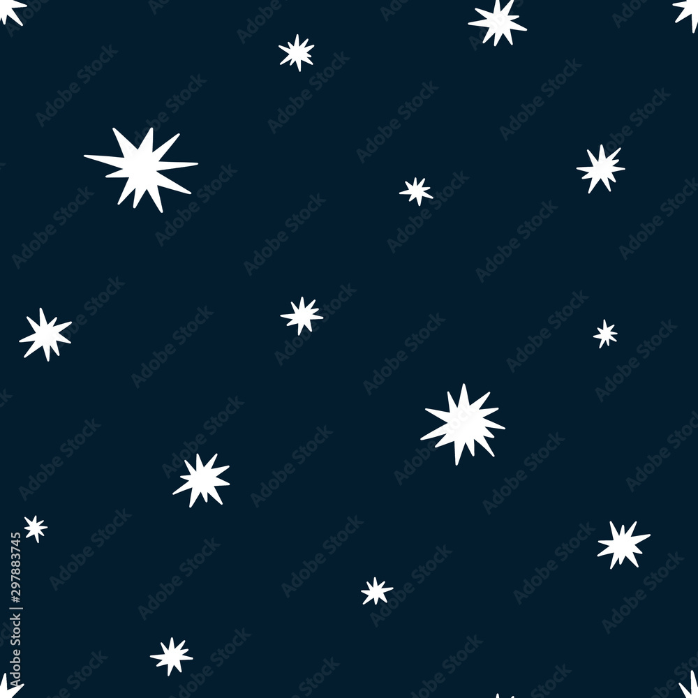 Seamless pattern with starry night sky Seamless pattern with starry night sky