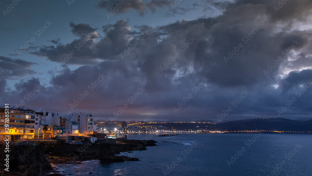 panoramic view of Las Palmas city, Gran Canaria