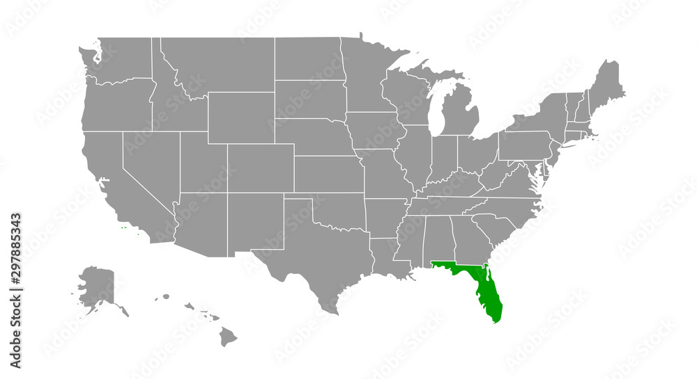 Obraz premium map of Florida