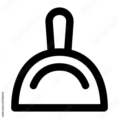 Dustpan Line Icon Vector