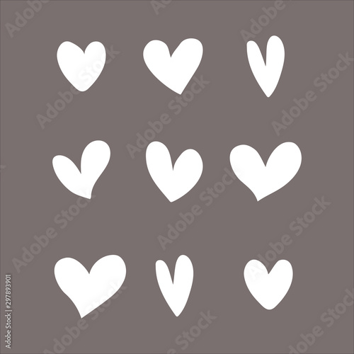 heart on the white backround icon vector
