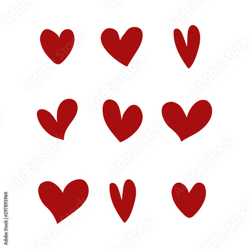 heart on the white backround icon vector