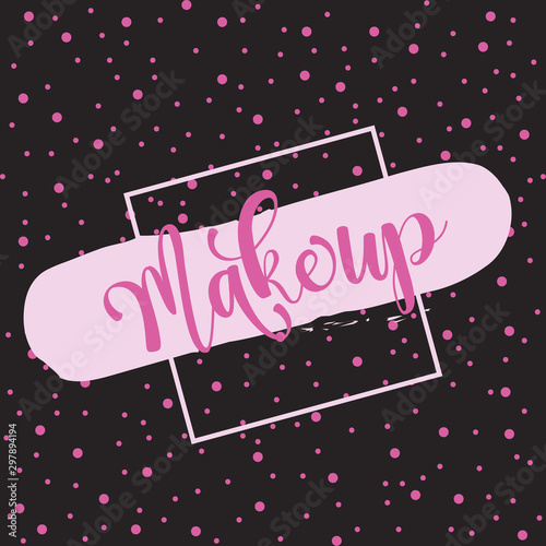 makeup icon beauty vektor pink backround design