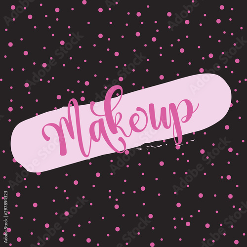 makeup icon beauty vektor pink backround design