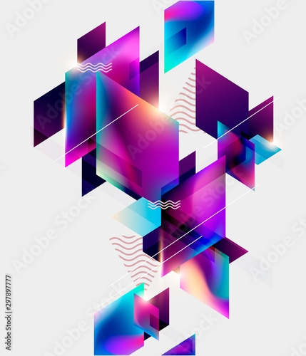 Multicolored geometric background	