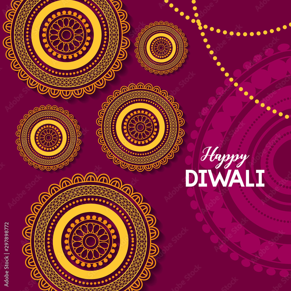 happy diwali festival poster flat design happy diwali festival poster flat design