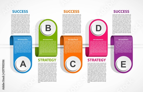 Infographics template for business presentations or information banner.