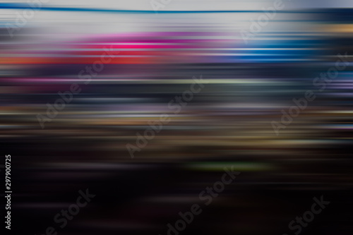 Abstract blurred multicolored horizontal lines and spots background.
