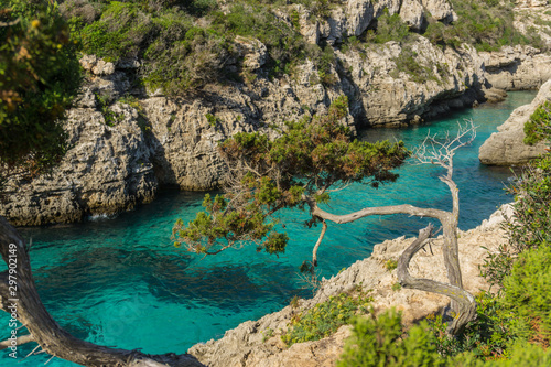 Fototapeta Naklejka Na Ścianę i Meble -  Beautiful swimming place Cala en Brut, Menorca