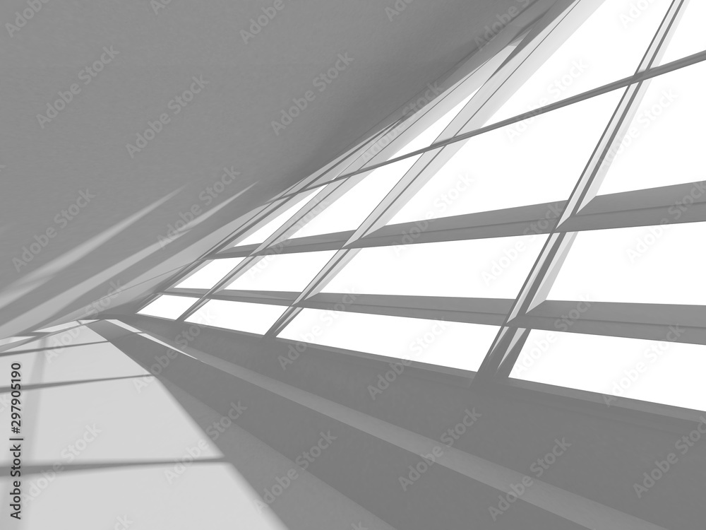 Obraz premium Futuristic White Architecture Design Background