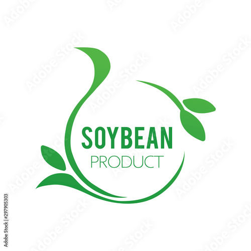 Vector logo of soybean and agricultural products