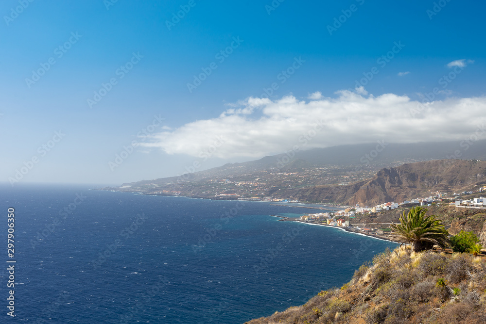 Panoramic view of the northern coast of La Palma