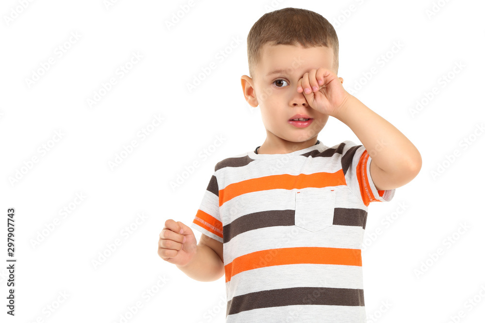 Cute little boy isolated on white background Cute little boy isolated on white background