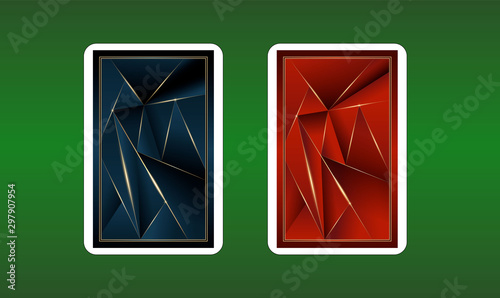 Playing Card Back Designs. Vector illustration