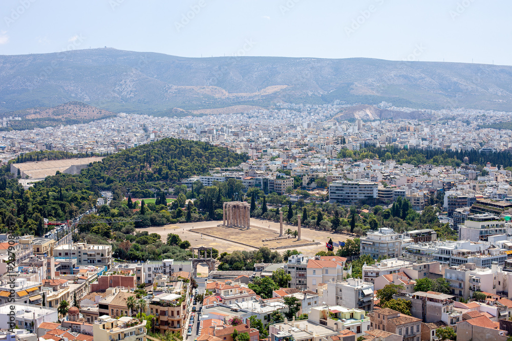 Panoramic view of the city of Athens