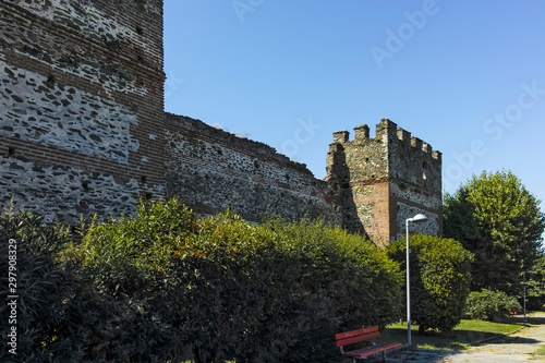 Ancient Fortification in city of Thessaloniki, Greece photo