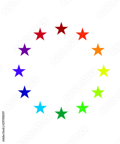 Europa Sterne bunter Regenbogen