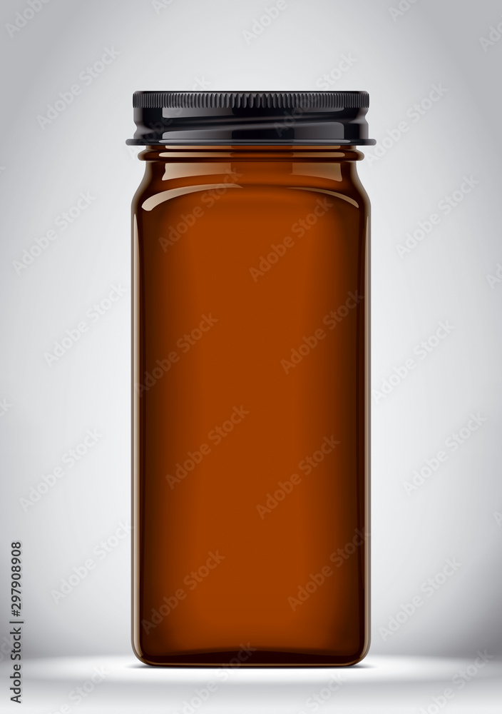 Glass Jar Mockup on Background. Glass Jar Mockup on Background.