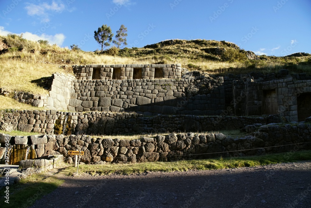 Tambomachay Inca water fountain ruin, Peru