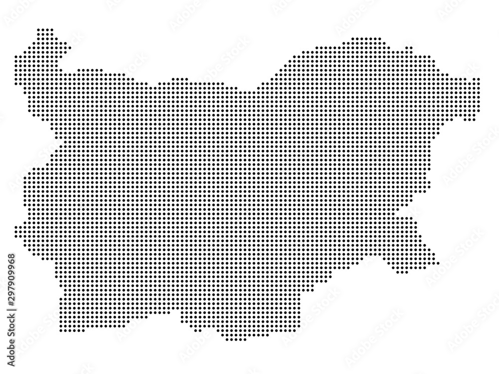 Halftone Bulgaria Map Vector illustration eps 10