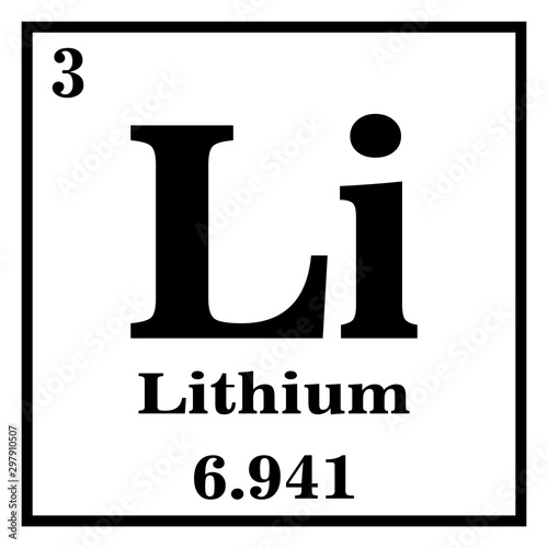 Lithium Periodic Table of the Elements Vector illustration eps 10