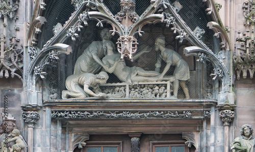 Cathédrale de Strasbourg, portail Saint Laurent, Alsace, France