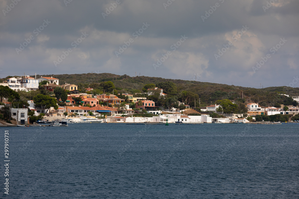 Mao port area at Menorca island, Spain.