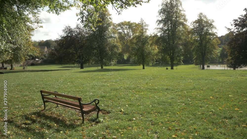 Park bench in the day Park bench in the day