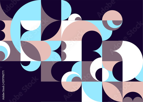 Geometric patten of primitive shapes.	