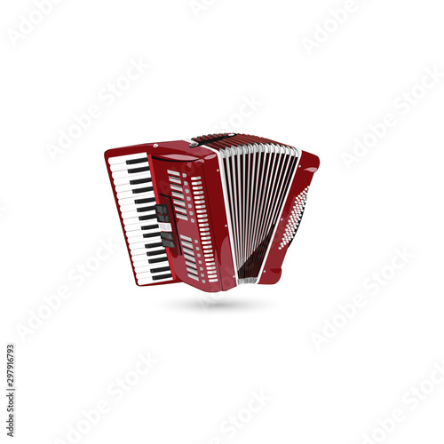 Classical Accordion, harmonic. Musical instrument Accordion, Vector