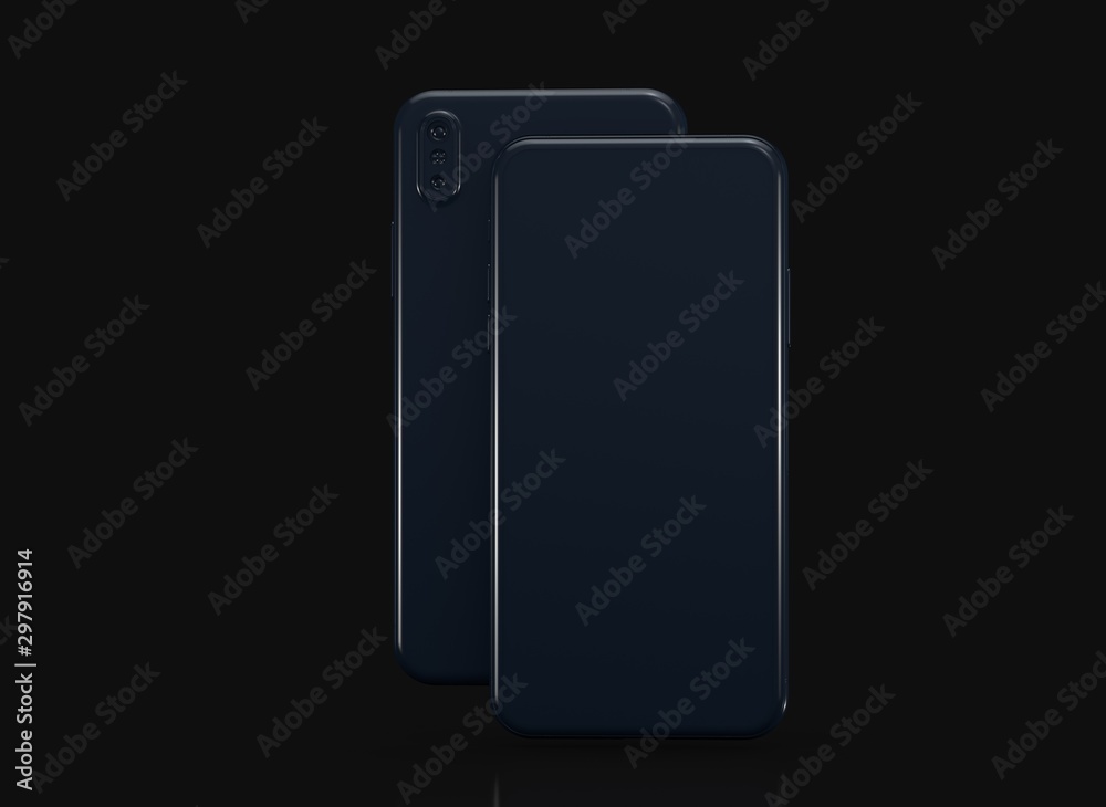 New smartphone with blank screen isolated Flat 3d New smartphone with blank screen isolated Flat 3d