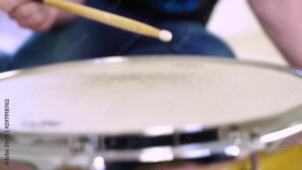 Man Drumming With Drumstick Man Drumming With Drumstick