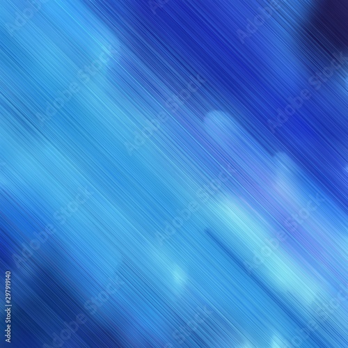 diagonal speed lines background or backdrop with royal blue, corn flower blue and midnight blue colors. good as graphic element. square graphic © Eigens