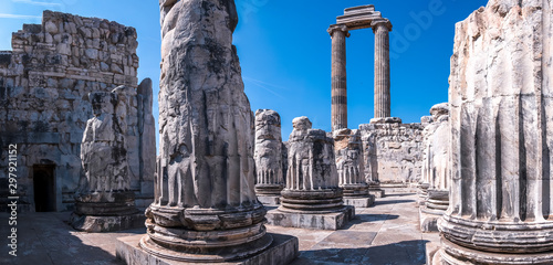 Ruins of Apollo Temple in Didim, Aydin Town, Turkey. The other name of this place is Didyma Ancient City photo